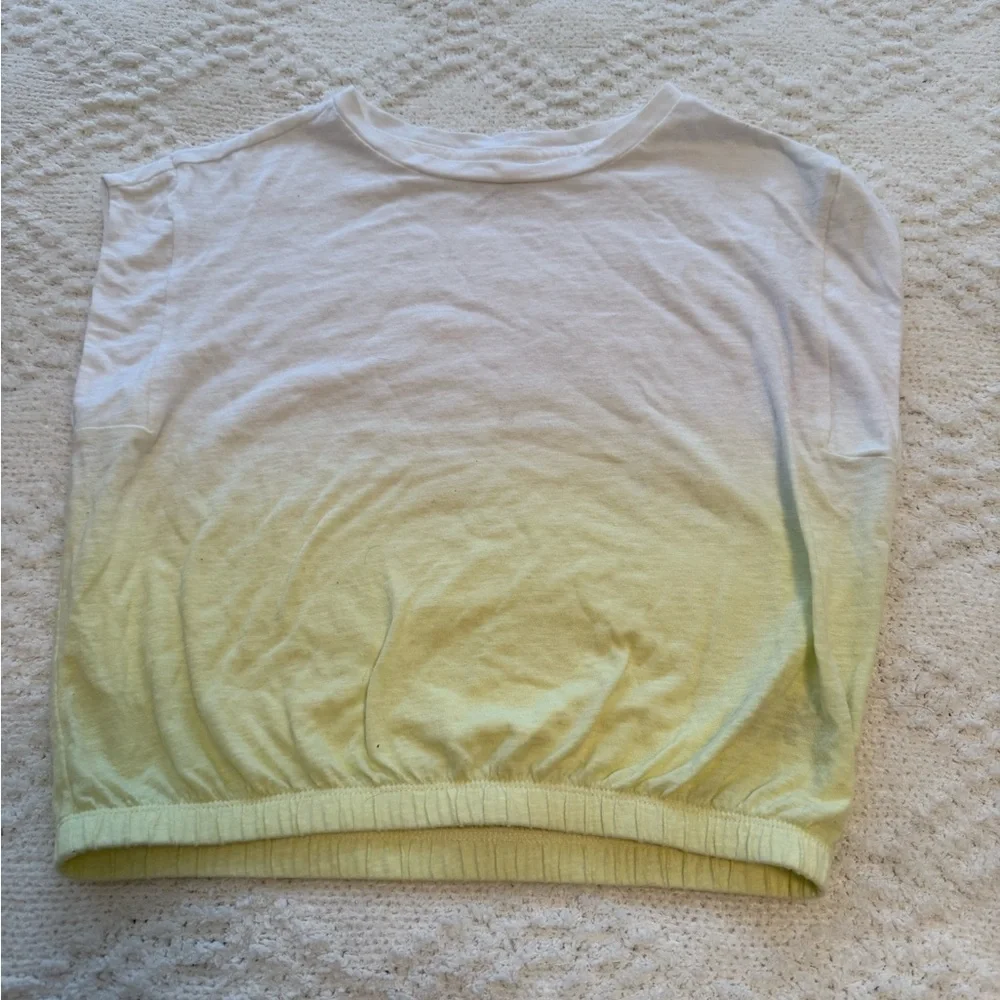 Old Navy Cream and White Ombré Top